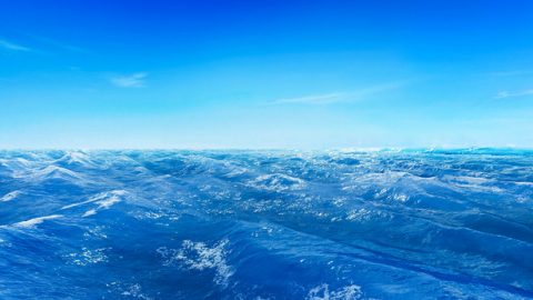 Am zweiten Tag scheidet Gottes Autorität die Wasser und schafft das Firmament und es erscheint ein Raum für das grundlegendste menschliche Überleben