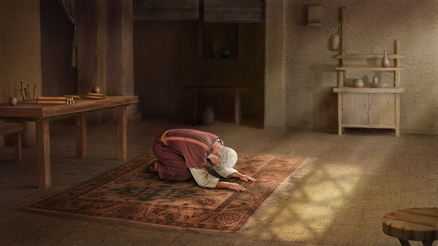 约伯明白神心意俯伏跪拜