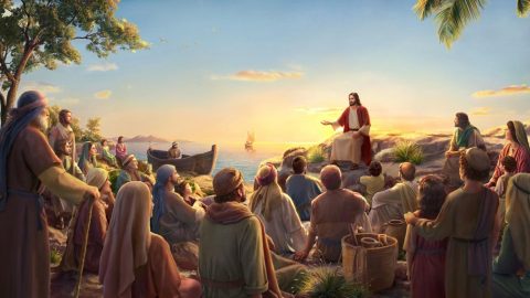 主耶稣讲道-海边