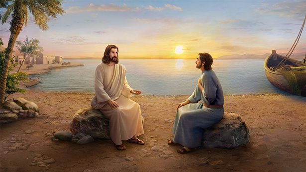 主耶稣复活显现向彼得问话